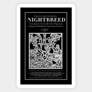 Nightbreed woodcut art Sticker